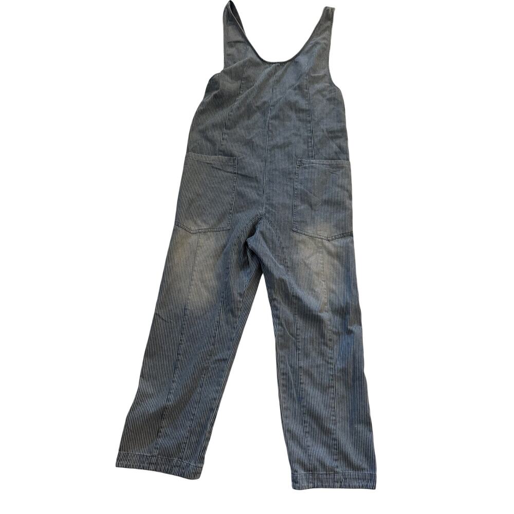Mustard Seed Pinstripe Denim Railroad Conductor S Overalls High Roller Jumper